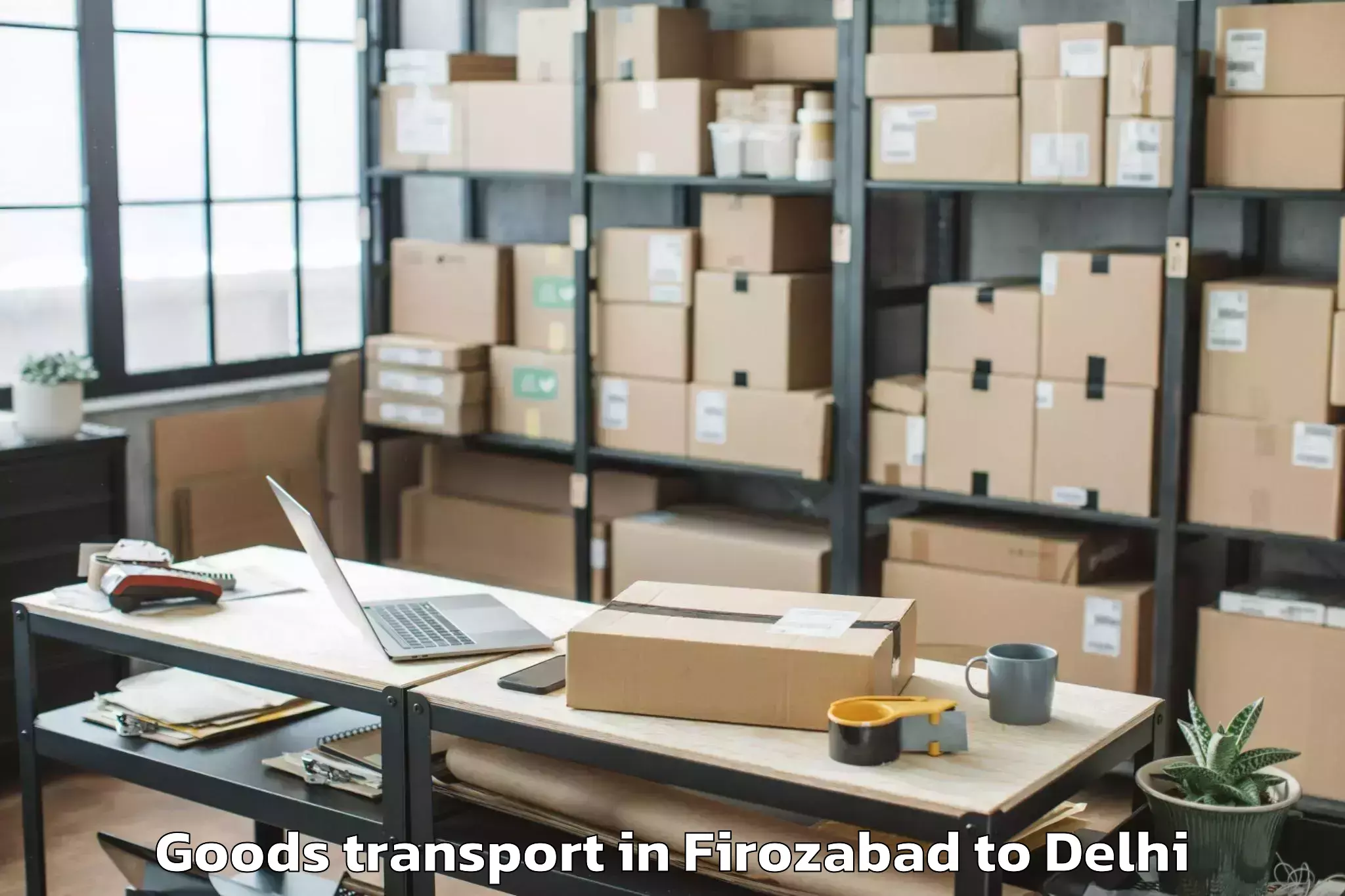 Book Your Firozabad to Dt City Centre Mall Delhi Goods Transport Today